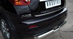 15 699 р. Защита заднего бампера (Ø76 и 42 мм, нержавейка) SLITKOFF  Nissan Juke  1 YF15 (2010-2014) дорестайлинг  с доставкой в г. Кемерово. Увеличить фотографию 3