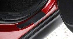 1 949 р. Накладки порожков салона RA Nissan Juke 1 YF15 дорестайлинг (2010-2014) (Комплект (4 шт.))  с доставкой в г. Кемерово. Увеличить фотографию 2