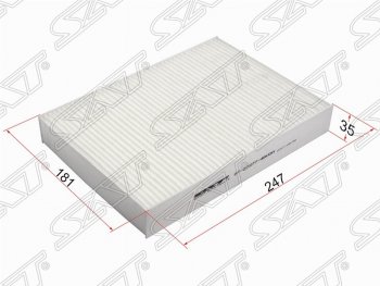 Фильтр салонный SAT (247х181х35 mm) Nissan Micra  K13 (2010-2013), Nissan Qashqai  2 (2013-2019), Nissan X-trail  3 T32 (2017-2022), Renault Megane  универсал (2016-2025)