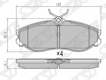 Колодки тормозные SAT (задние) Nissan Serena 1 (1991-2001)