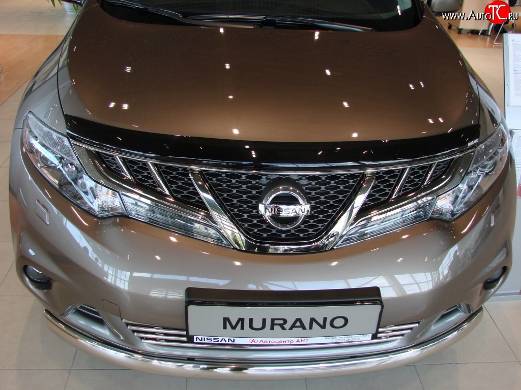 4 599 р. Дефлектор капота NovLine  Nissan Murano  2 Z51 (2008-2016) дорестайлинг, рестайлинг  с доставкой в г. Кемерово