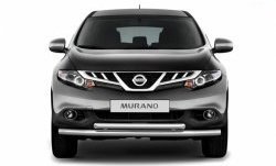 9 399 р. Двойная защита переднего бампера Petroil Tuning (из труб диаметрами по 63 мм) Nissan Murano 2 Z51 рестайлинг (2010-2016)  с доставкой в г. Кемерово. Увеличить фотографию 2