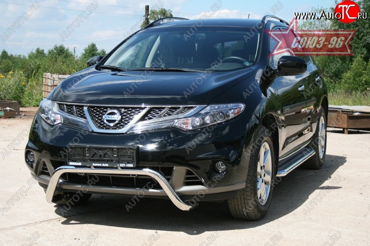 13 679 р. Защита переднего бампера Souz-96 (d60)  Nissan Murano  2 Z51 (2010-2016) рестайлинг  с доставкой в г. Кемерово