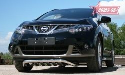 16 649 р. Защита переднего бампера Souz-96 (d60) Nissan Murano 2 Z51 рестайлинг (2010-2016)  с доставкой в г. Кемерово. Увеличить фотографию 3
