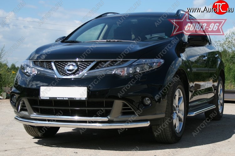 15 929 р. Защита переднего бампера двойная Souz-96 (d460/42) Nissan Murano 2 Z51 рестайлинг (2010-2016)  с доставкой в г. Кемерово
