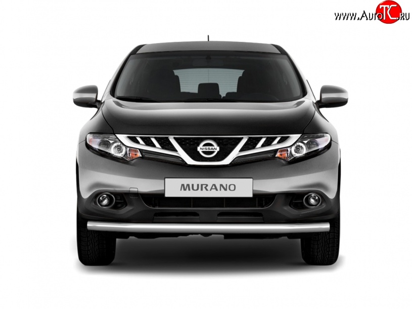 6 899 р. Одинарная защита переднего бампера диаметром 63 мм Petroil Tuning  Nissan Murano  2 Z51 (2008-2011) дорестайлинг  с доставкой в г. Кемерово