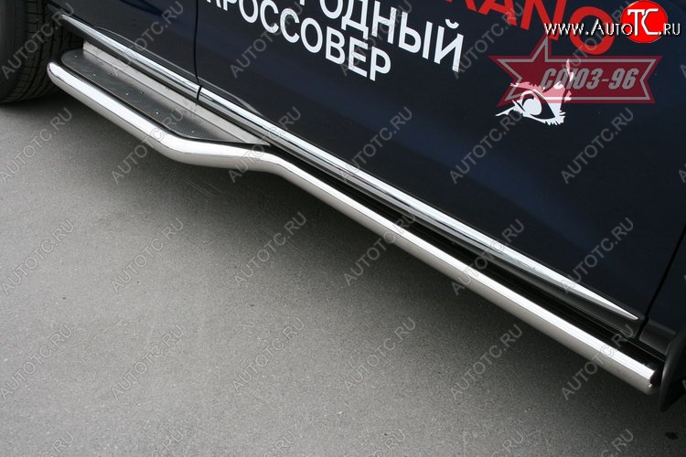 16 424 р. Защита порогов с листом (под задние двери) Souz-96 (d60). Nissan Murano 2 Z51 рестайлинг (2010-2016)  с доставкой в г. Кемерово