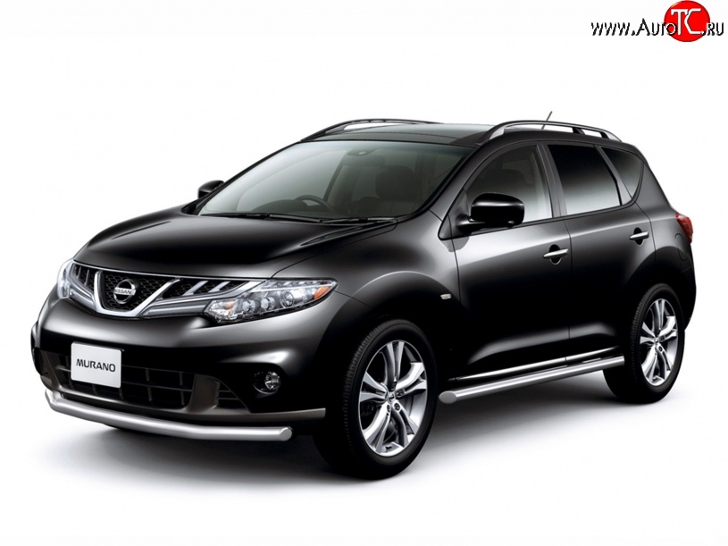 9 299 р. Защита порогов из круглой трубы диаметром 63 мм Petroil Tuning  Nissan Murano  2 Z51 (2008-2016) дорестайлинг, рестайлинг  с доставкой в г. Кемерово