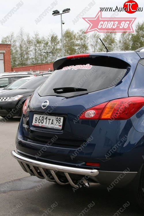 16 064 р. Защита заднего бампера Souz-96 (d60)  Nissan Murano  2 Z51 (2008-2011) дорестайлинг  с доставкой в г. Кемерово