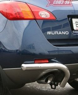 9 314 р. Защита заднего бампера из боковых уголков Souz-96 (d60) Nissan Murano 2 Z51 дорестайлинг (2008-2011)  с доставкой в г. Кемерово. Увеличить фотографию 2