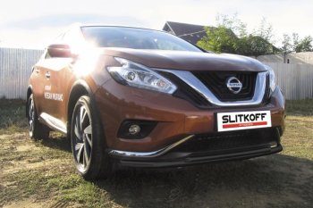 защита переднего бампера Slitkoff Nissan Murano  3 Z52 (2015-2022) дорестайлинг
