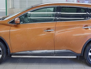 35 549 р. Широкая защита порогов с трубой диаметром 42 мм SLITKOFF v3  Nissan Murano  3 Z52 (2015-2025) дорестайлинг, рестайлинг  с доставкой в г. Кемерово. Увеличить фотографию 3