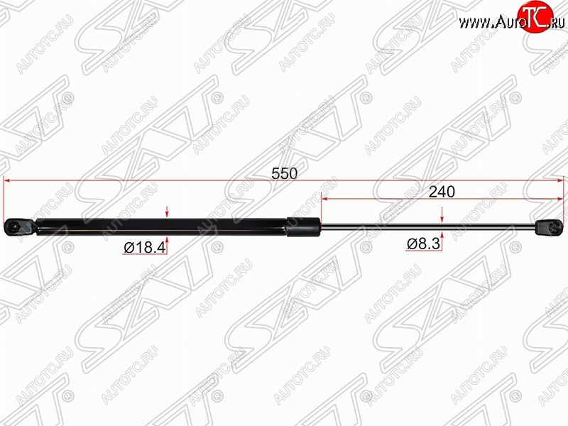 649 р. Газовый упор крышки багажника SAT  Nissan Murano  1 Z50 (2002-2009)  с доставкой в г. Кемерово