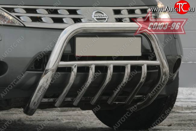 20 159 р. Защита переднего бампера Souz-96 (d76) Nissan Murano 1 Z50 (2002-2009)  с доставкой в г. Кемерово