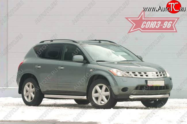 14 084 р. Защита переднего бампера одинарная Souz-96 (d76) Nissan Murano 1 Z50 (2002-2009)  с доставкой в г. Кемерово