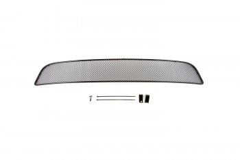 Сетка на бампер внешняя Arbori Nissan Navara 2 D40 рестайлинг (2010-2016) (Черная 10 мм)