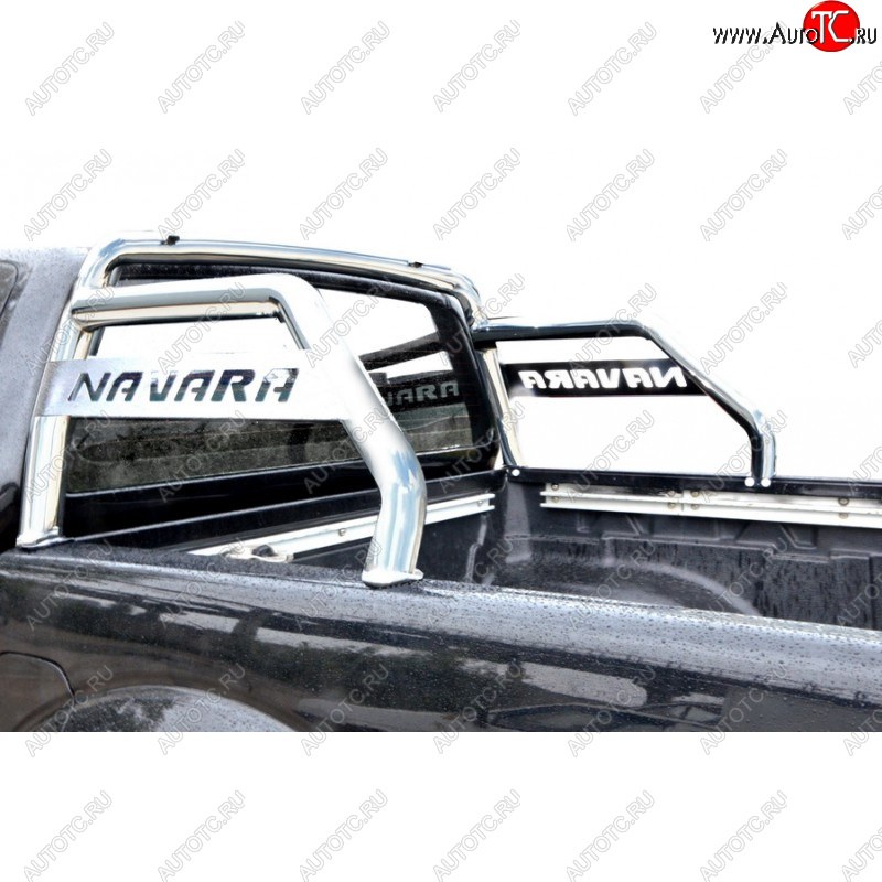 35 699 р. Защитная дуга багажника ТехноСфера (Техно Сфера) (d63.5 mm)  Nissan Navara  2 D40 (2004-2016) дорестайлинг, рестайлинг (Нержавейка полированная)  с доставкой в г. Кемерово