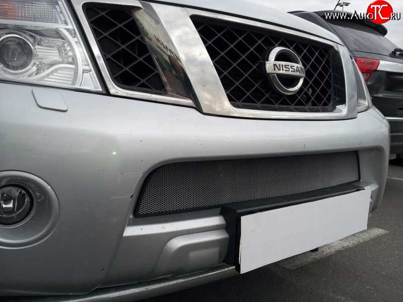 1 839 р. Сетка на бампер (рестайлинг) Novline Nissan Navara 2 D40 дорестайлинг (2004-2010)  с доставкой в г. Кемерово