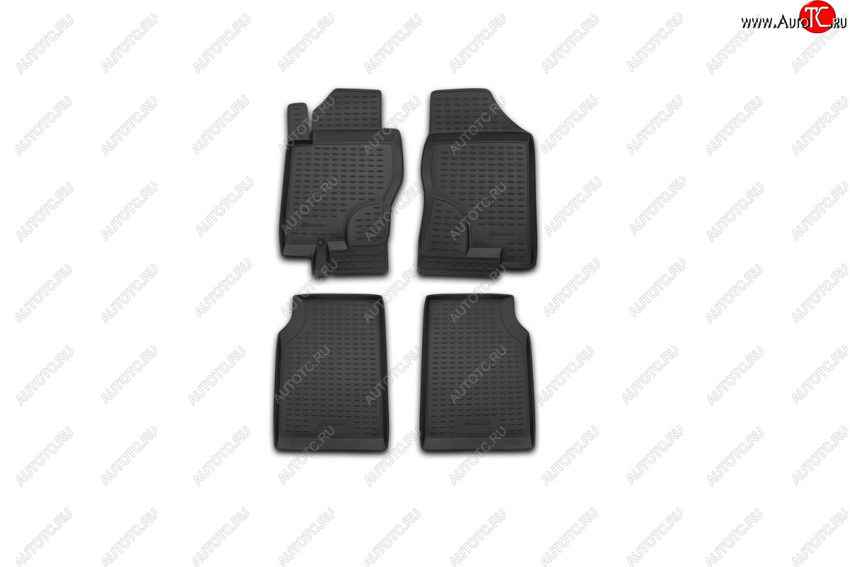 2 899 р. Комплект 3D ковриков салона Element (полиуретан) МКПП Nissan Navara 2 D40 дорестайлинг (2004-2010) (Черные)  с доставкой в г. Кемерово
