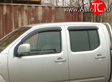 999 р. Комплект дефлекторов окон (ветровиков) 4 шт. Russtal Nissan Navara 2 D40 дорестайлинг (2004-2010)  с доставкой в г. Кемерово