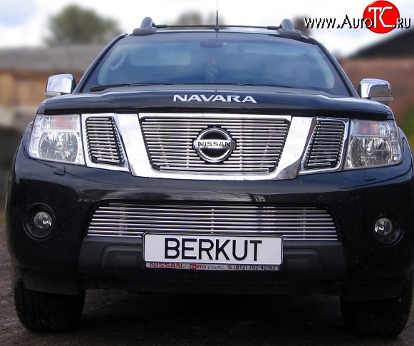 6 799 р. Декоративная вставка решетки радиатора (рестайлинг) Berkut Nissan Navara 2 D40 дорестайлинг (2004-2010)  с доставкой в г. Кемерово