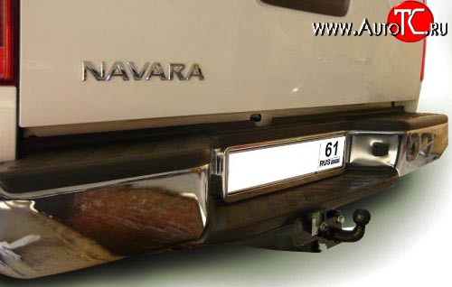 9 849 р. Фаркоп (Double Cab, со ступенькой) Лидер Плюс (до 1200 кг). Nissan Navara 2 D40 дорестайлинг (2004-2010) (Без электропакета)  с доставкой в г. Кемерово