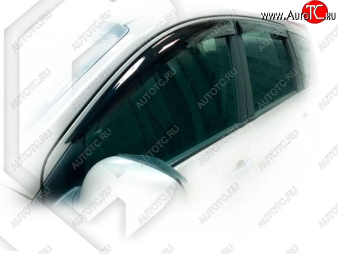 1 999 р. Дефлектора окон (правый руль) CA-Plastic Nissan Note 1 E11 рестайлинг (2008-2013) (Classic полупрозрачный, Без хром.молдинга)  с доставкой в г. Кемерово