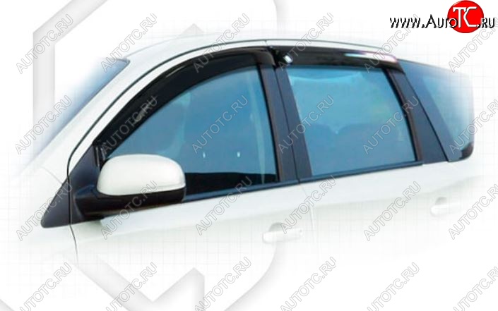 1 999 р. Дефлектора окон (левый руль) CA-Plastic Nissan Note 1 E11 рестайлинг (2008-2013) (Classic полупрозрачный)  с доставкой в г. Кемерово