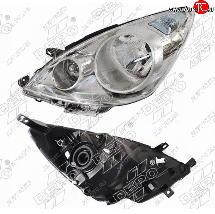 13 549 р. Левая фара (Евросвет) DEPO Nissan Note 1 E11 рестайлинг (2008-2013)  с доставкой в г. Кемерово