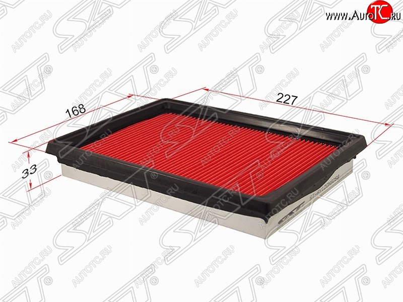 232 р. Фильтр воздушный двигателя SAT (227х168х33 mm)  Nissan Note  2 (2012-2020) E12 дорестайлинг, E12 рестайлинг  с доставкой в г. Кемерово