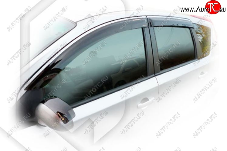 2 799 р. Дефлектора окон (левый руль) CA-Plastic Nissan Note 1 E11 дорестайлинг (2004-2008) (Classic полупрозрачный, Без хром.молдинга)  с доставкой в г. Кемерово