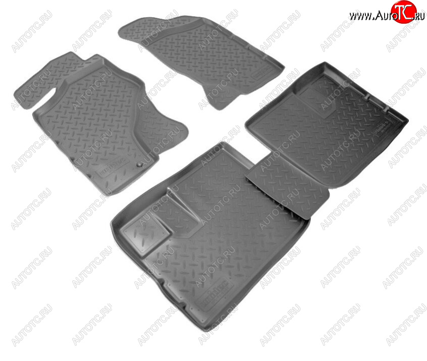 2 799 р. Комплект ковриков в салон Norplast Unidec Nissan NP300 (2008-2013) (Цвет: черный)  с доставкой в г. Кемерово