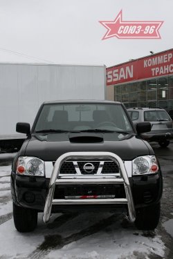 17 459 р. Защита переднего бампера Souz-96 (d76) Nissan NP300 (2008-2013)  с доставкой в г. Кемерово. Увеличить фотографию 2