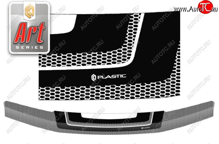 2 399 р. Дефлектор капота CA-Plastiс  Nissan Pathfinder  R51 (2004-2007) дорестайлинг (Серия Art графит)  с доставкой в г. Кемерово