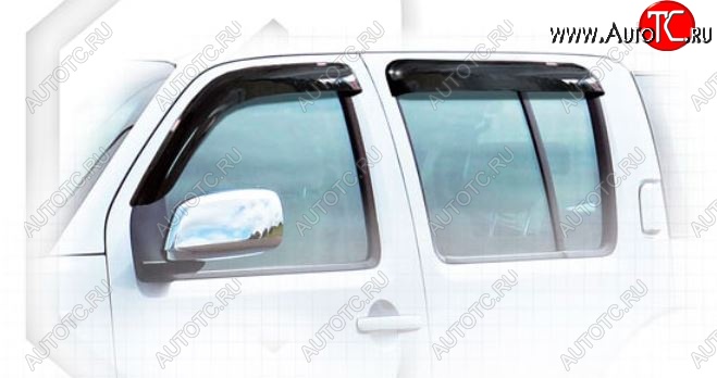 2 199 р. Дефлектора окон CA-Plastiс Nissan Pathfinder R51 дорестайлинг (2004-2007) (Classic полупрозрачный, Без хром.молдинга)  с доставкой в г. Кемерово