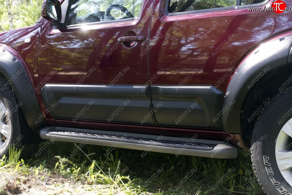 6 999 р. Молдинги дверей RA (широкие, комплект)  Nissan Pathfinder  R51 (2004-2014) дорестайлинг, рестайлинг (Поверхность глянец (под окраску), Неокрашенные)  с доставкой в г. Кемерово