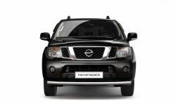 6 899 р. Одинарная защита переднего бампера диаметром 63 мм Petroil Tuning  Nissan Pathfinder  R51 (2004-2007) дорестайлинг  с доставкой в г. Кемерово. Увеличить фотографию 2
