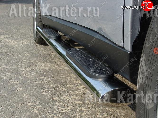 21 464 р. Пороги с листом d120x60 souz-96  Nissan Pathfinder  R52 (2012-2017) дорестайлинг  с доставкой в г. Кемерово