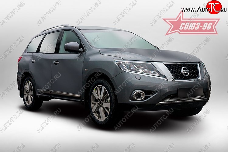 5 399 р. Декоративный элемент воздухозаборника Souz-96 (d10) Nissan Pathfinder R52 дорестайлинг (2012-2017)  с доставкой в г. Кемерово
