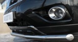 15 999 р. Одинарная защита переднего бампера диаметром 63 мм SLITKOFF  Nissan Pathfinder  R52 (2012-2017) дорестайлинг  с доставкой в г. Кемерово. Увеличить фотографию 4