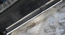 70 999 р. Защита порогов из круглой трубы диаметром 63 мм Russtal Nissan Pathfinder R52 дорестайлинг (2012-2017) (Защита порогов с со скосами на торцах (вариант 1))  с доставкой в г. Кемерово. Увеличить фотографию 8