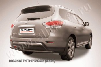 Защита задняя Slitkoff Nissan Pathfinder  R52 (2012-2017) дорестайлинг