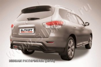Защита задняя Slitkoff Nissan Pathfinder  R52 (2012-2017) дорестайлинг
