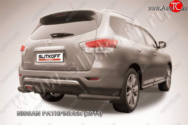 9 999 р. Уголки d76  Nissan Pathfinder  R52 (2012-2017) дорестайлинг (Цвет: серебристый)  с доставкой в г. Кемерово