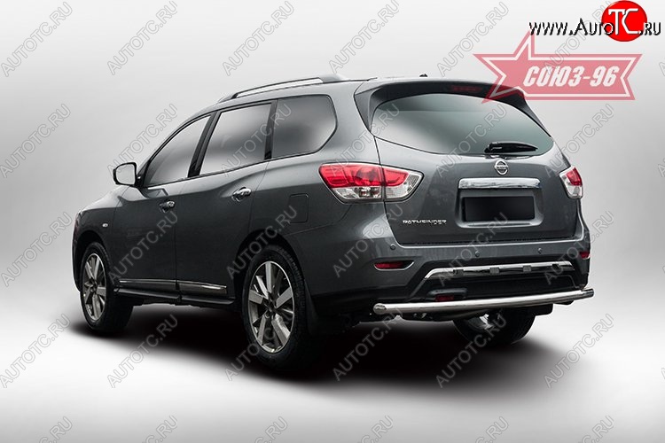 14 264 р. Задняя защита бампера с диаметром трубы 60мм Souz-96  Nissan Pathfinder  R52 (2012-2017) дорестайлинг  с доставкой в г. Кемерово