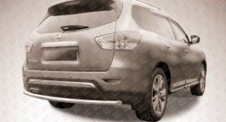 Защита заднего бампера из трубы диаметром 57 мм Slitkoff Nissan Pathfinder  R52 (2012-2017) дорестайлинг