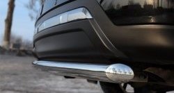12 649 р. Защита заднего бампера (Ø63 мм, нержавейка) SLITKOFF  Nissan Pathfinder  R52 (2012-2017) дорестайлинг  с доставкой в г. Кемерово. Увеличить фотографию 3