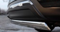 11 599 р. Защита заднего бампера (Ø75x42 мм, нержавейка) Russtal Nissan Pathfinder R52 дорестайлинг (2012-2017)  с доставкой в г. Кемерово. Увеличить фотографию 3