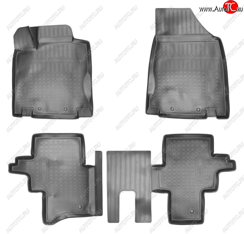 3 599 р. Комплект ковриков в салон Norplast Unidec Nissan Pathfinder R52 дорестайлинг (2012-2017) (Цвет: черный)  с доставкой в г. Кемерово