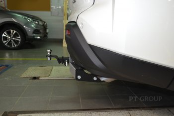 19 689 р. Фаркоп Petroil Tuning (съемный квадрат)  Nissan Pathfinder  R53 (2021-2025) (с нержавеющей накладкой)  с доставкой в г. Кемерово. Увеличить фотографию 2